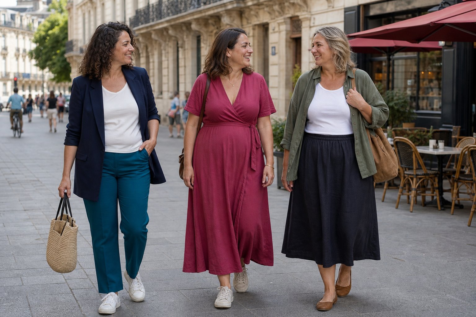 Trois idées de tenues confortables pour une femme avec du ventre